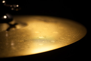 Drum sticks and cymbal detail
