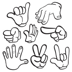 Cartoon Hand Gestures