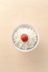 ごはんと梅干し