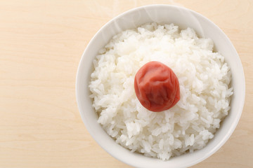 ごはんと梅干し