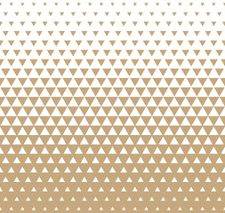 Abstract geometric golden graphic design print triangle halftone pattern