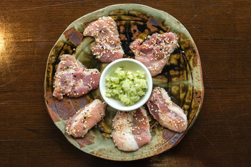 Premium japanese pork sliced