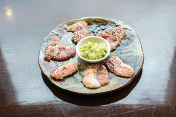 Premium japanese pork sliced