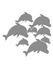 Swarm family group many patterns design cool cute cute comic cartoon baby child small delfin © Style-o-Mat-Design