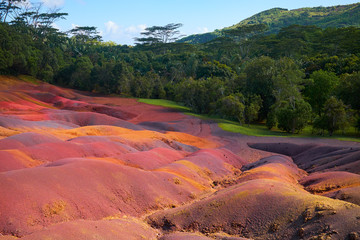 Chamarel seven coloured earths on Mauritius island