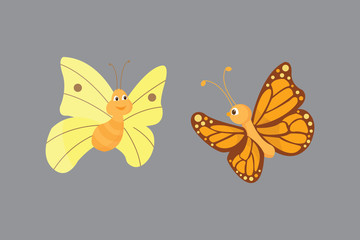 Colorful butterflies vector.
