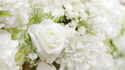 Fabric White Rose 