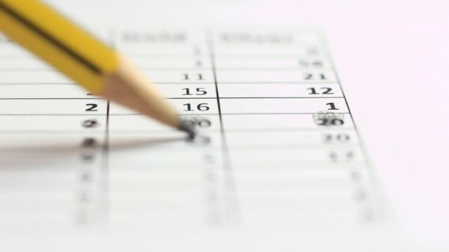 Explaining numbers with a pencil.