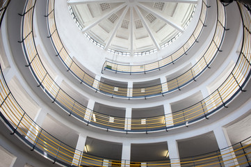 Naklejka premium Round garage circle interior