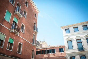 Naklejka premium Old city street