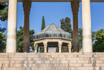 pavilion over Tomb of Hafez poet in Shiraz city in Iran