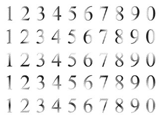 number halftone vector symbol icon design.