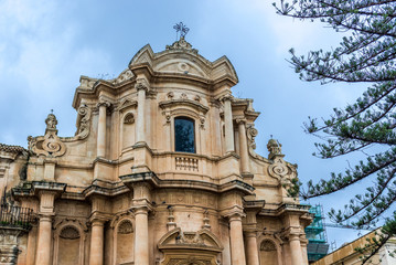 Fototapeta na wymiar Church of San Domenico in Noto city, Sicily in Italy