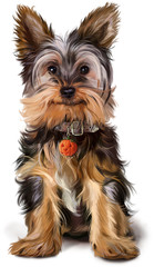 Yorkshire Terrier painting