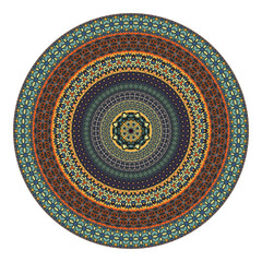 Flower mandala. Vintage decorative elements.