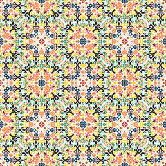 Floral Pattern Orange Weave Elements