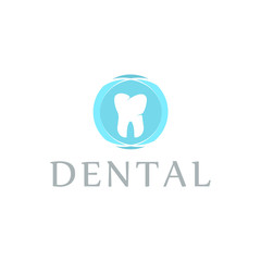 Logo dental care clinic, dentistry for kids. Teeth abstract icons