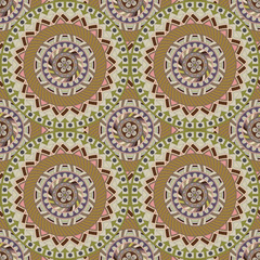 Ornate floral seamless texture, endless pattern with vintage mandala elements.