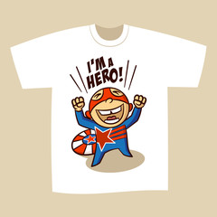 T-shirt Print Design Superhero