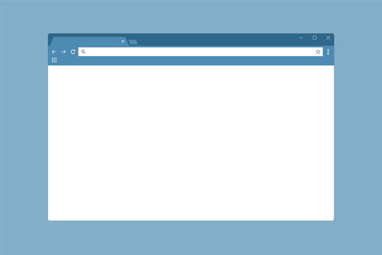 internet browser on blue background