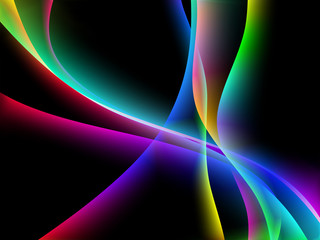 dinamyc flow, stylized waves, vector