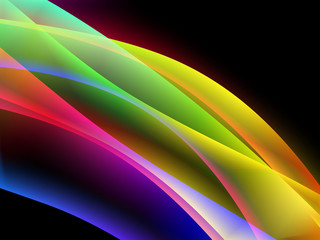 dinamyc flow, stylized waves, vector