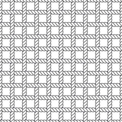 Marine rope knot seamless vector pattern. Nautical design. Navy illustration. Ocean wallpaper. Stripe elements. Geometric scrapbook print. Paper graphic cover. Cord background. Sailor simple backdrop.