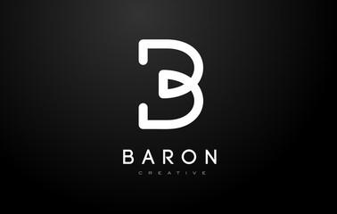 B Logo.B Letter Design Vector Illustration Modern Monogram Icon.