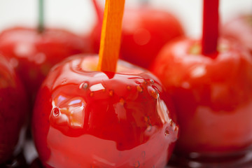 Sticky Toffee Apples At a Party