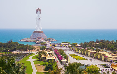 Quan Yin (goddess of mercy) in center of Buddhism of Sanya city, Hainan province, China. © kiwisoul