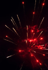 Fototapeta na wymiar Fireworks in the sky. New year celebration.