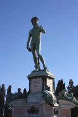 Florenz, Piazzale Michelangelo, Bronzekopie des David
