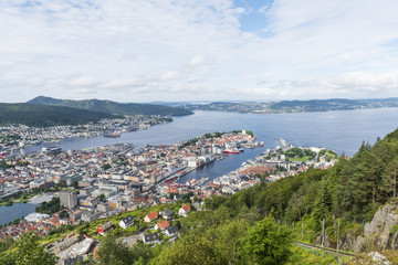 Fototapeta na wymiar View over Bergen - Norway