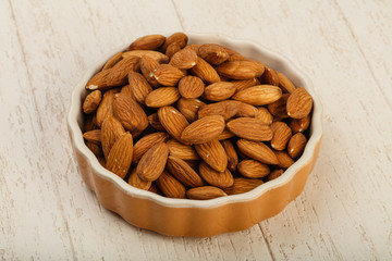 Almond in the bowl