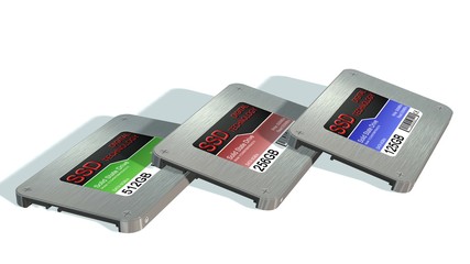 SSD drive - State solid drives isolated on white background