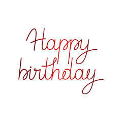 Fototapeta premium Lettering happy birthday on white background.Illustration vector