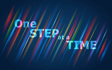 ONE STEP AT A TIME motivational quote
