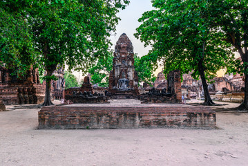 Wat Mahathat in Ayutthaya historic park, Thailand.