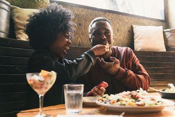 Couple sharing a meal together