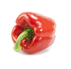 Red bell pepper on a white background isolated