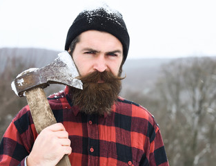 Handsome man or lumberjack