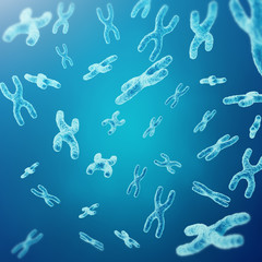 XY-chromosomes as a concept for human biology medical symbol gene therapy or microbiology genetics research. 3d rendering