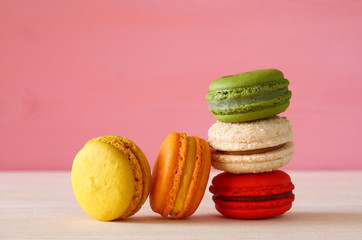 Image of colorful macaron or macaroon