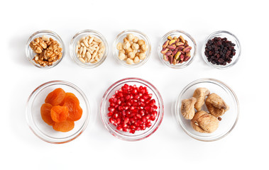 Traditional Turkish dessert ashure - Noah's Pudding ingridients