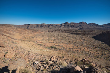 Teide national park desertic landscape, Tenerife, Canary islands