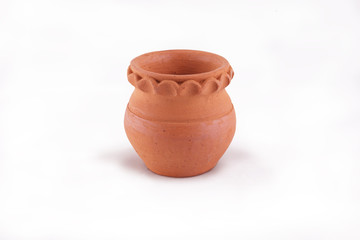 Clay Pot isolated on white
