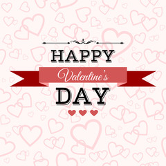 Happy Valentine's Day greeting card with lettering