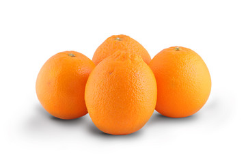Orange fruit isolated on white background