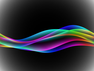 dinamyc flow, stylized  waves, vector