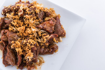 fried pork with garlic